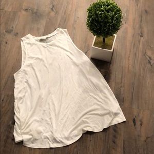 White high neck tank